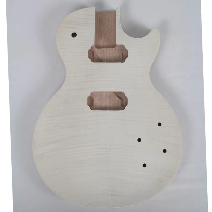 Flamed Maple Unfinished Electric Guitar Kits